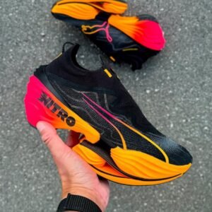 Running Shoes – Fast-RB Nitro Elite – Carbon Plate Cushioning – Sizes 41-45 – Black/Orange-Pink
