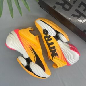 Running Shoes – Fast-RB Nitro Elite – Carbon Plate Lightweight Trainers – Sizes 41-45 – Yellow/Black-Red